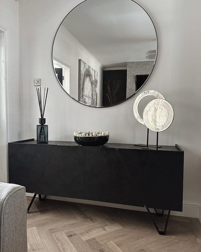 Black Matte Sideboard Modern Storage