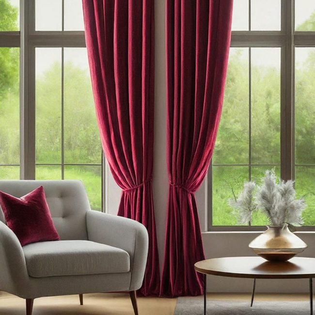 Red Curtains Transform Living Room Focus