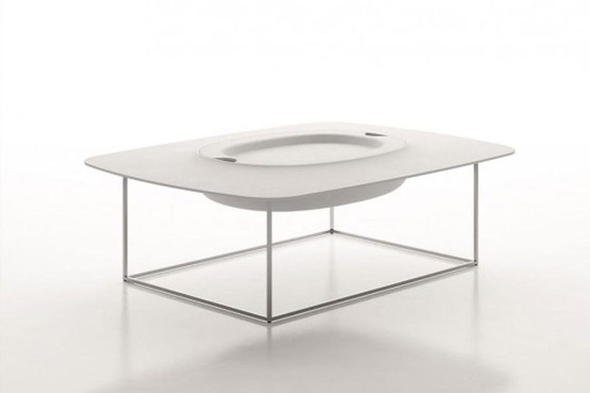 Square Geometric Table, Pure Light