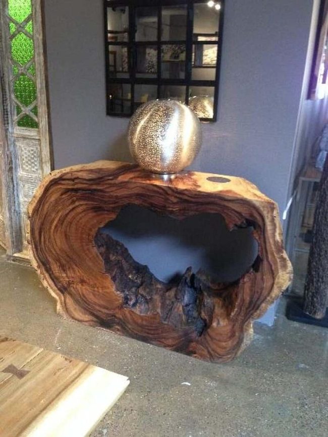 Raw Wood Trunk Statement Piece