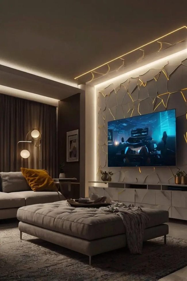 Geometric Led Wall Patterns