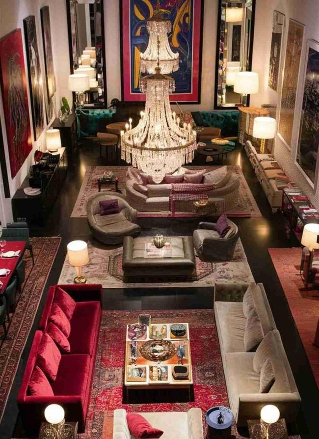 Velvet Statement Furniture Large Rooms
