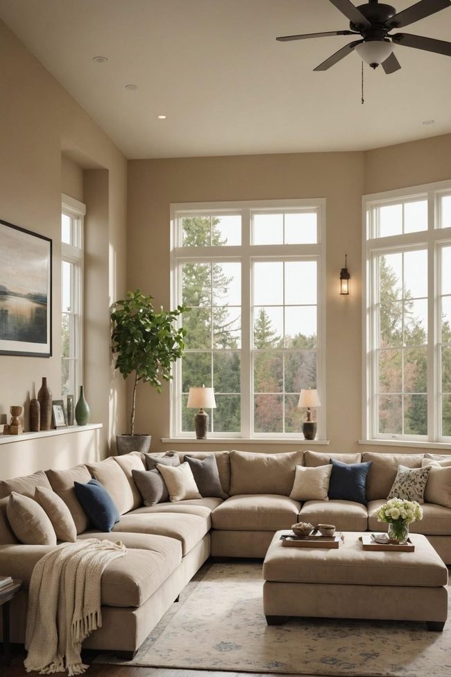 Oversized Velvet Sectional for Lounging