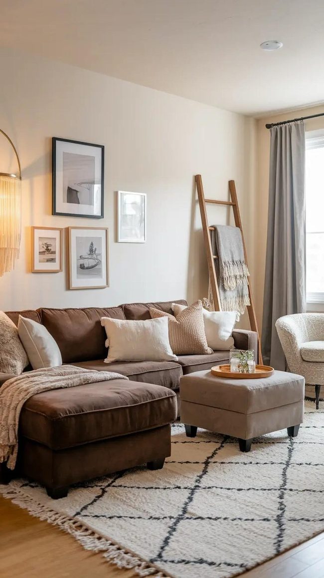 Brown Sectional Sofa Comfort Setup