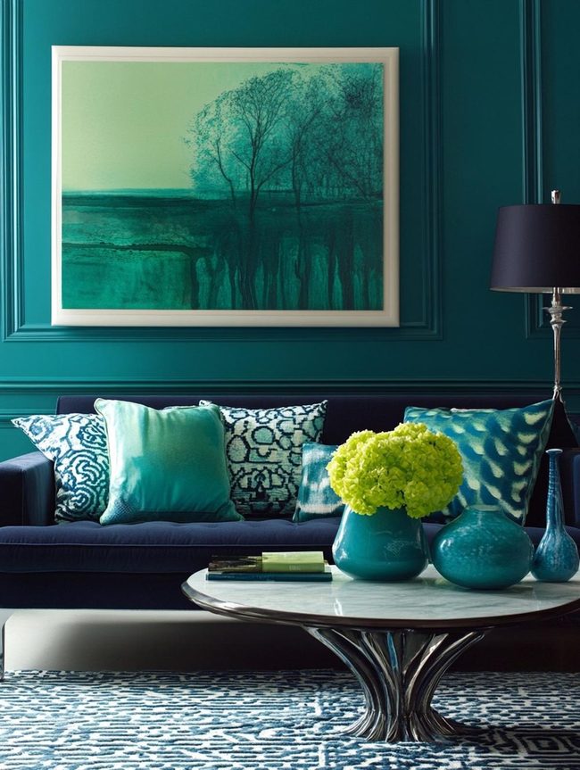 Blue and Green Color Blocking
