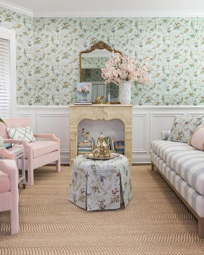 Pastel Florals Meet Soft Stripes