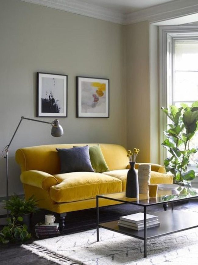Sunny Yellow Sofa Steals The Show