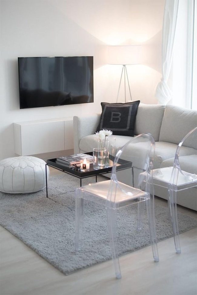 Transparent Chair Gray Minimalism
