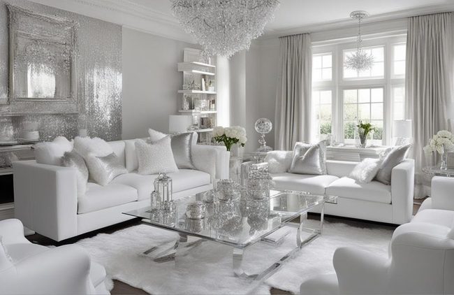 Pure White Interiors With Mirrored Accents