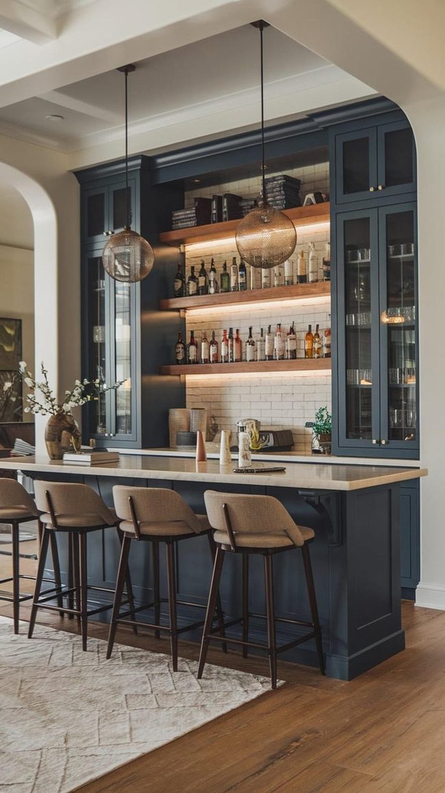Suspended Minimalism Wall Bar