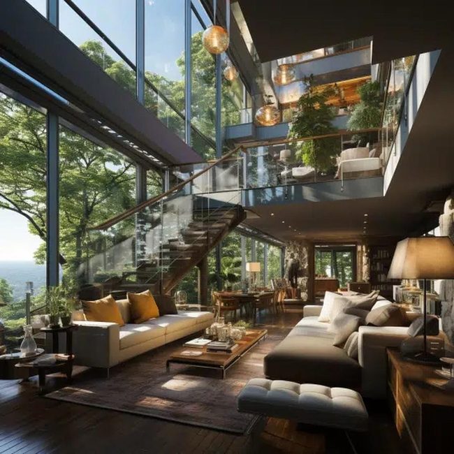 Glass Bridges Between Floors