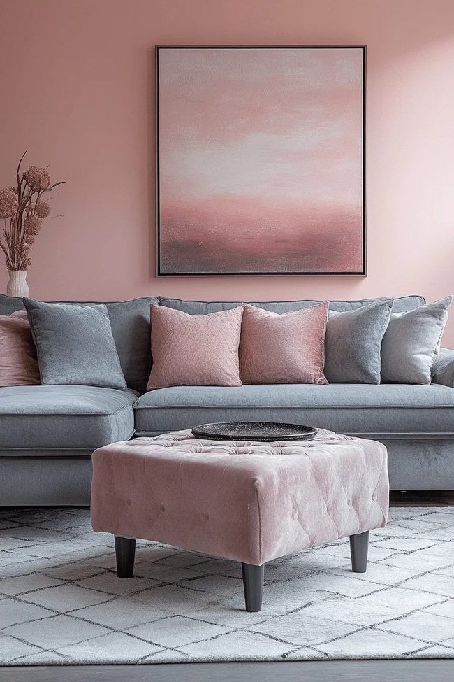 Pink And Gray Contemporary Sophistication