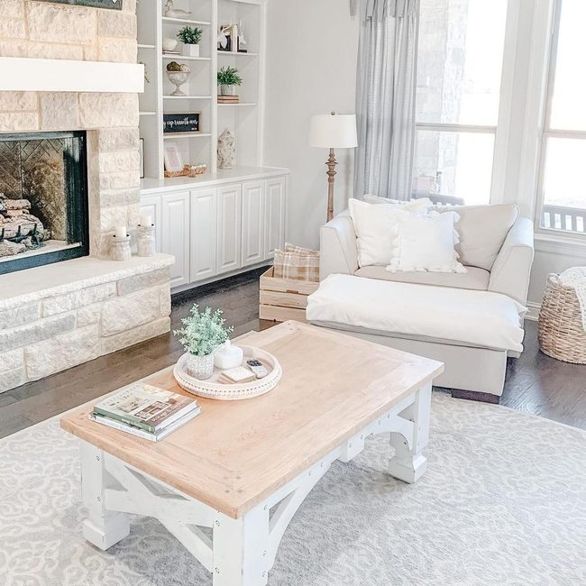 Oversized Neutral Farmhouse Chair