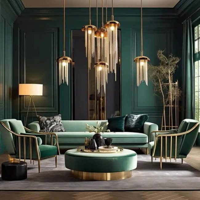 Golden Lantern Layers Throughout Spaces