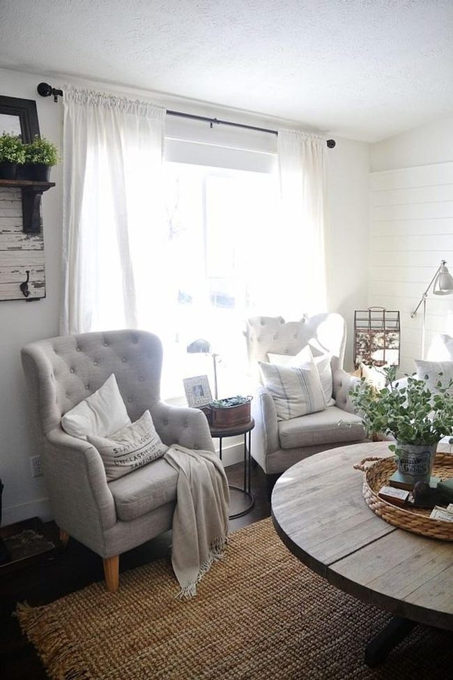 Sunlit Gray Living Room Natural Textures