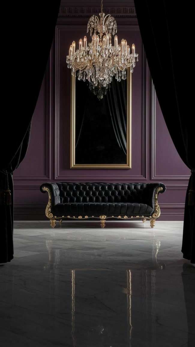 Deep Plum Velvet Luxury Space