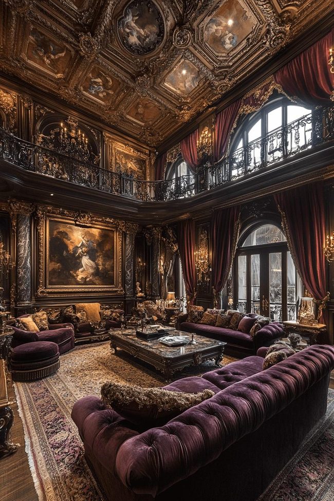 Ornate Gold Baroque Living Space