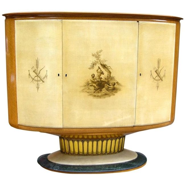 Cream Cabinet With Cherub Panels