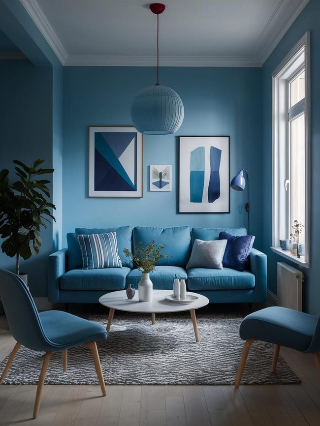 Soft Blue Sitting Room Escape
