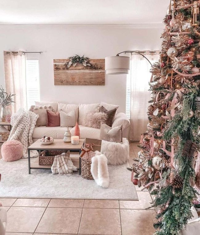 Pink Poufs And Golden Festive Moments