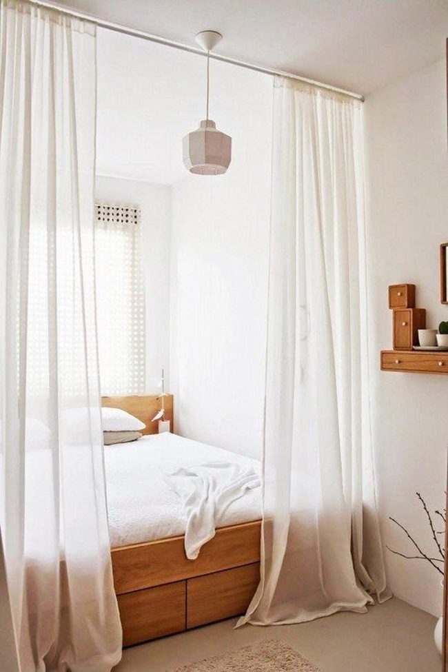 White Canopy Bedroom With Soft Light