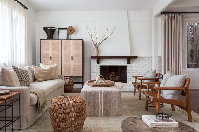 Cane Textures Neutral Bedroom