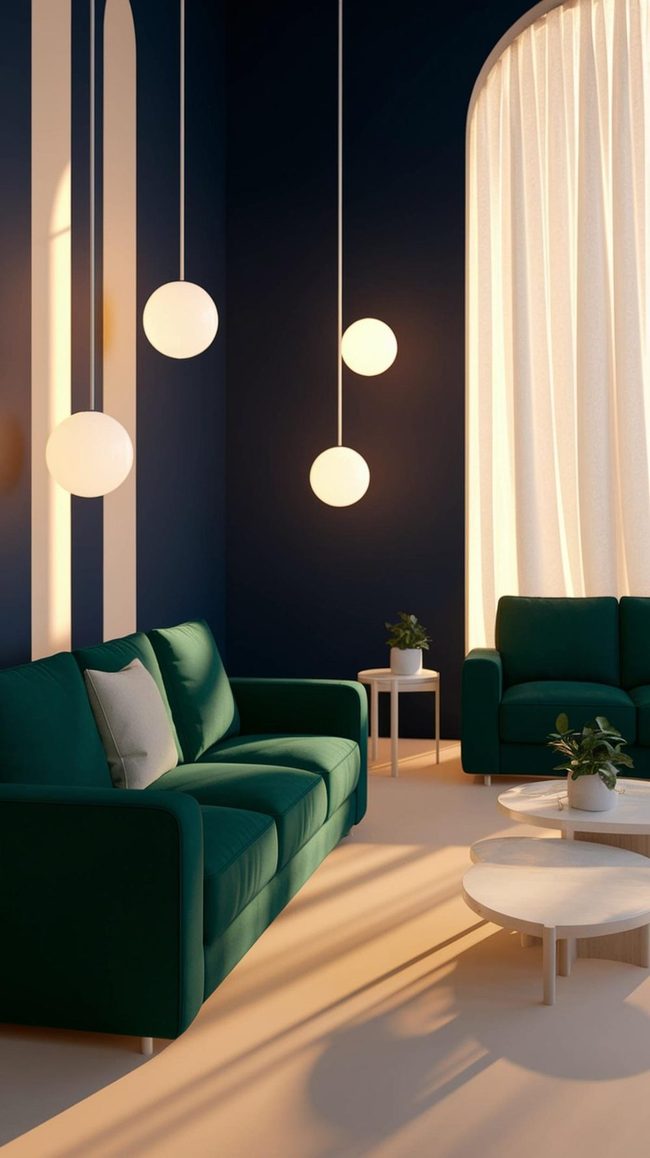 Blue And Green Wall Balance