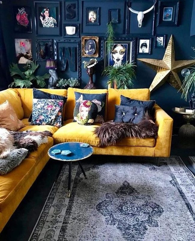 Sunshine Yellow Meets Moody Blue