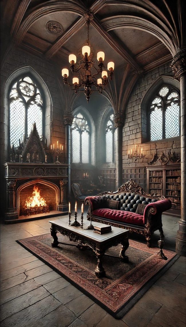 Stone Gray Castle Interior