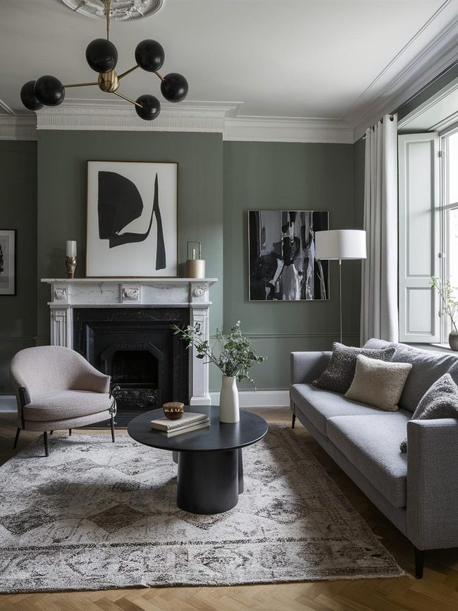 Monochromatic Layering Creates Unified Rooms