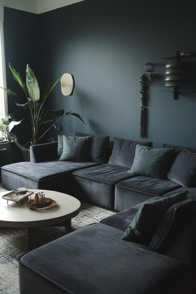 Deep Navy And Cream Contrast