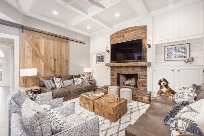 Gray Walls Meet Leather Richness