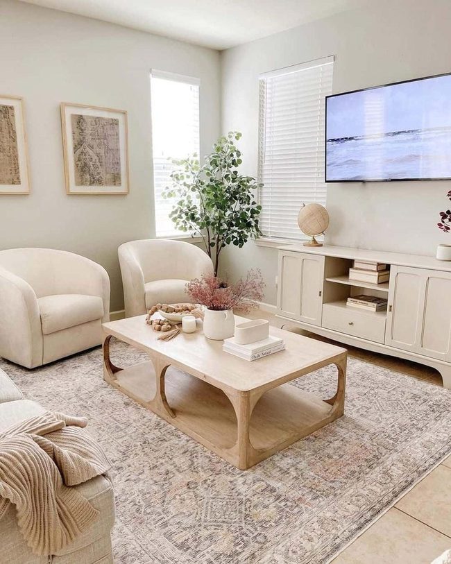 Cream Barrel Chairs And Soft Neutrals