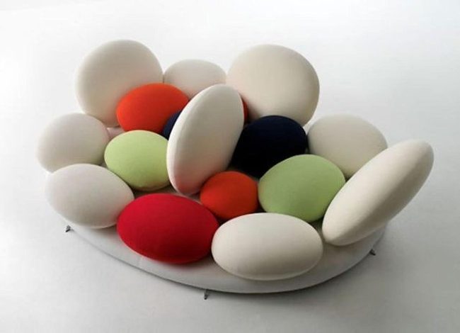 Multicolor Pebble Cushion Chair