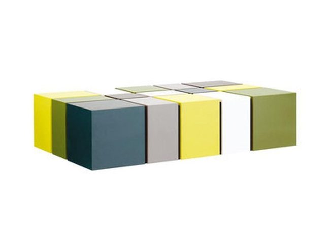 Colored Cubes Grid Pattern