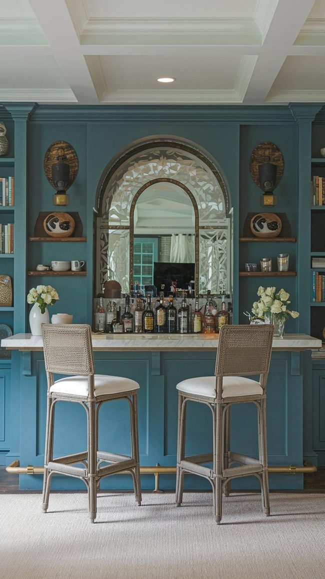 Concealed Maple Bar Cabinet