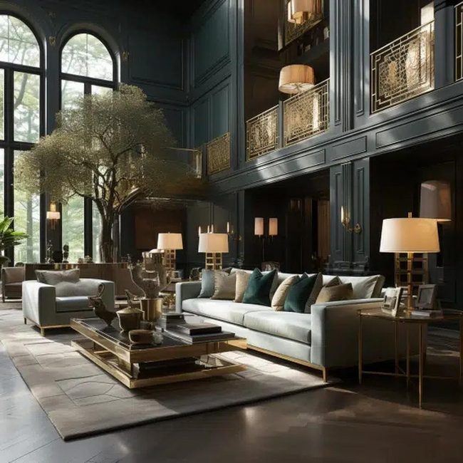 Gold-Trimmed Furniture Statement Pieces