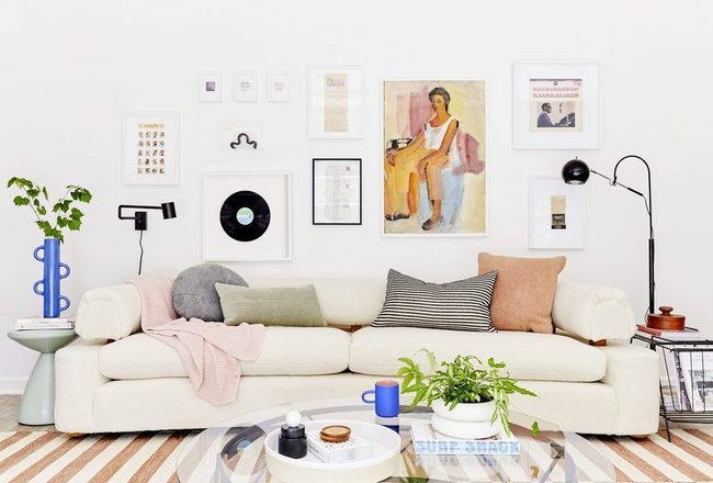 Scarves And Trays Transform Walls