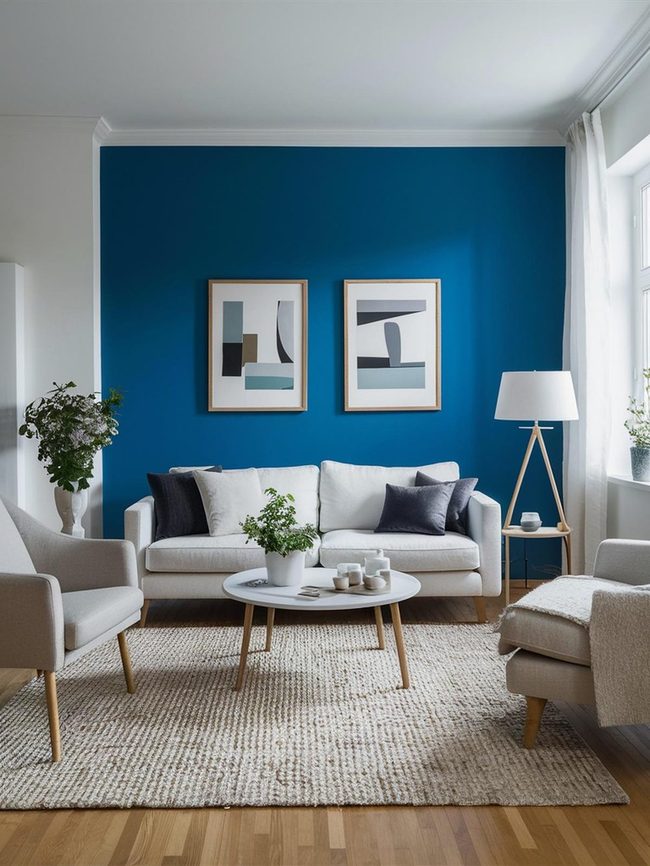 Single Navy Wall Statement