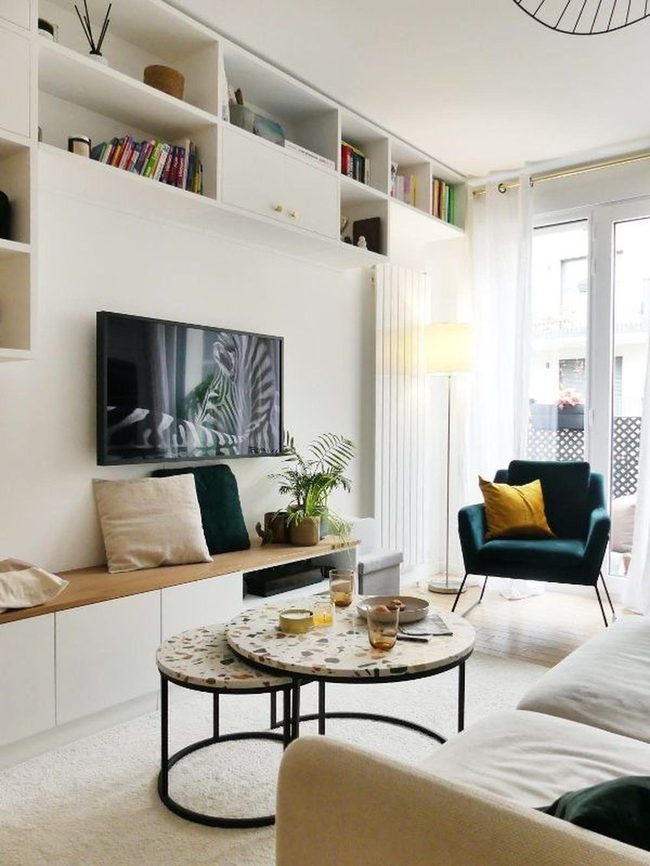 White Room, Green Chairs, Natural Light