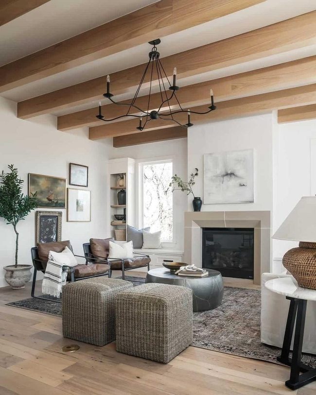 Dark Gray Drum Table Living Room