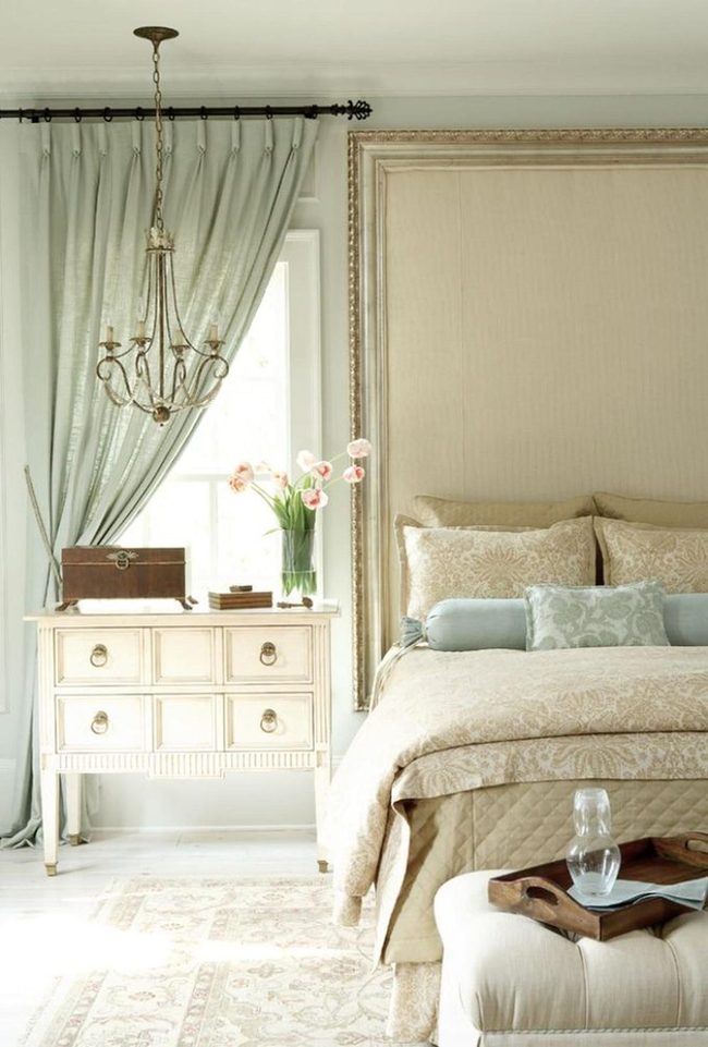 Soft Cream And Blue Bedroom