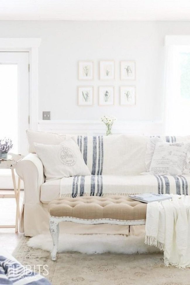 Golden Light Neutral Living Room