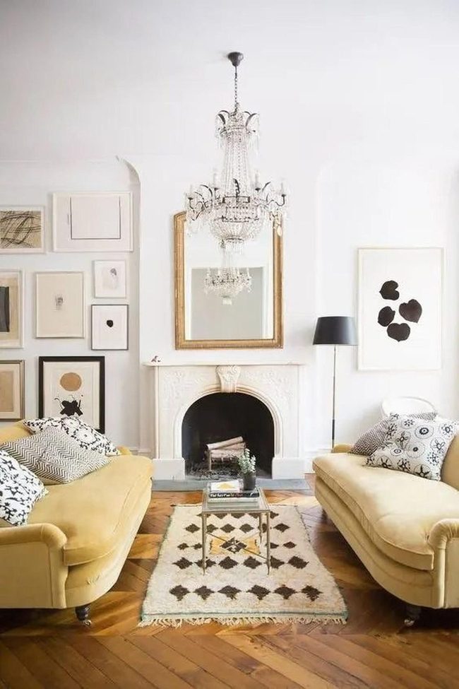 Sunny Yellow Sofas, Golden Symmetry