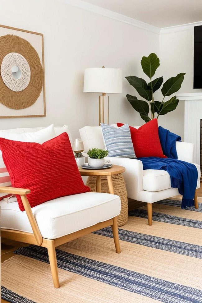 Patriotic Textures Through Woven Layers