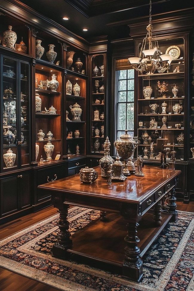 Rare Artifacts In Rich Burgundy