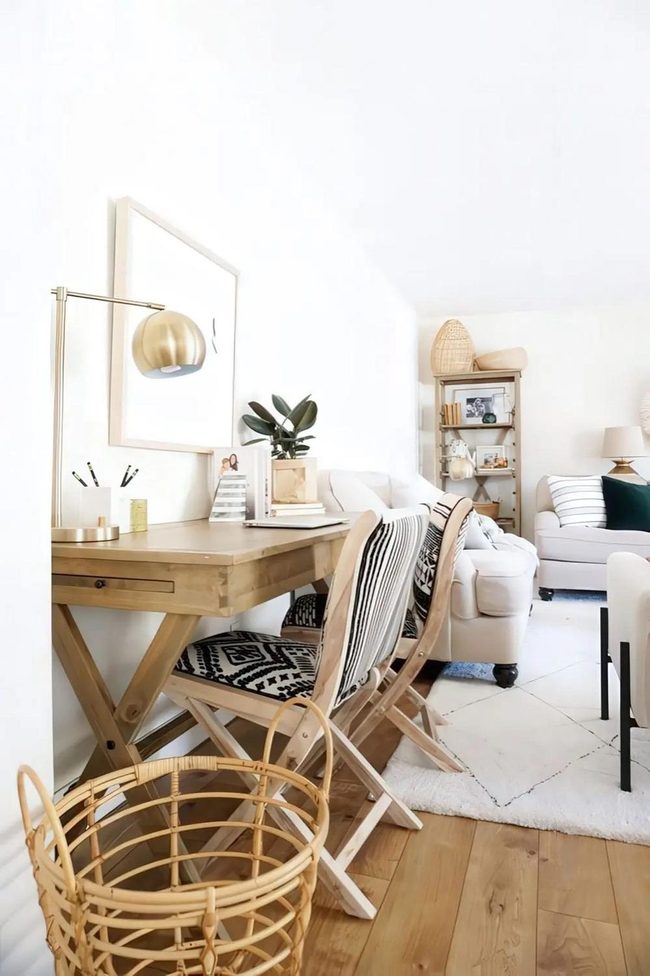 Black-White Patterned Chairs, Wicker Warmth