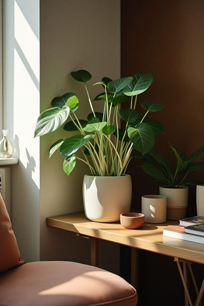 Green Coin-Shaped Living Sculpture