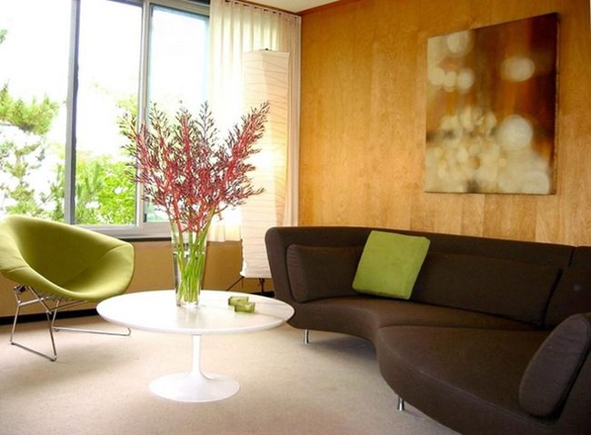 Brown And Green Living Room Balance