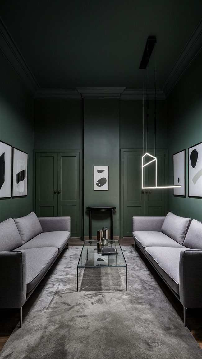 Deep Green Minimalist Living